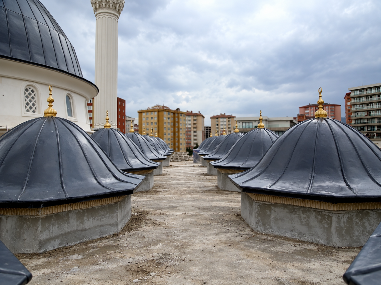 Kütahya Ribat Camii tamamlanan kaplama