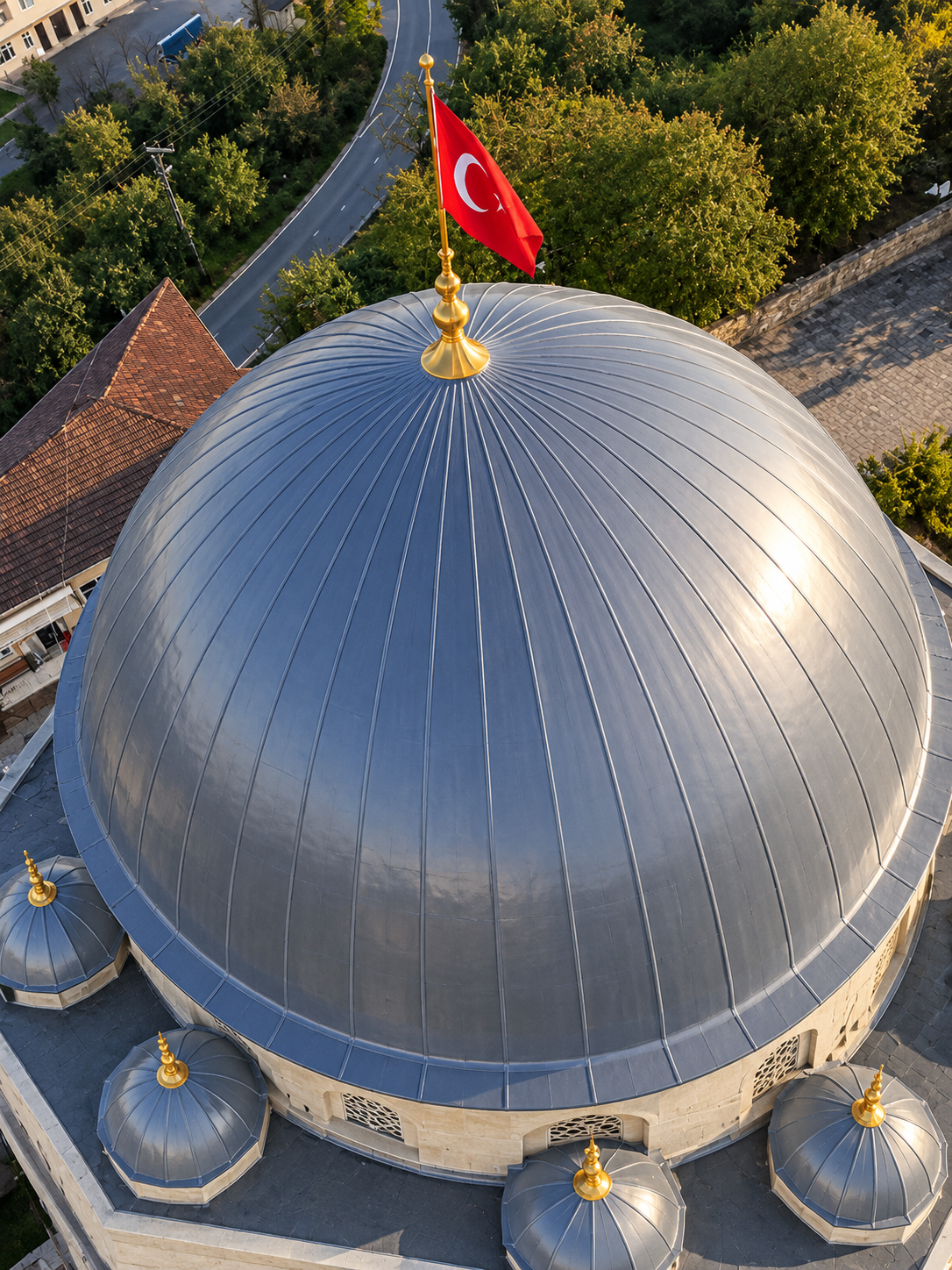 Paşamandıra Merkez Camii kaplama uygulaması